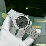 Super-Clone-Audemars-Piguet-Royal-Oak-Frosted-Gold-41mm-Black-5