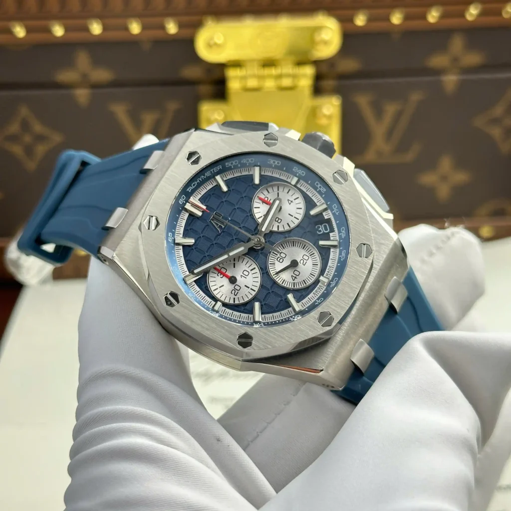 Super-Clone-Audemars-Piguet-Royal-Oak-Offshore-Steel-in-Blue-26420ST-42mm-4