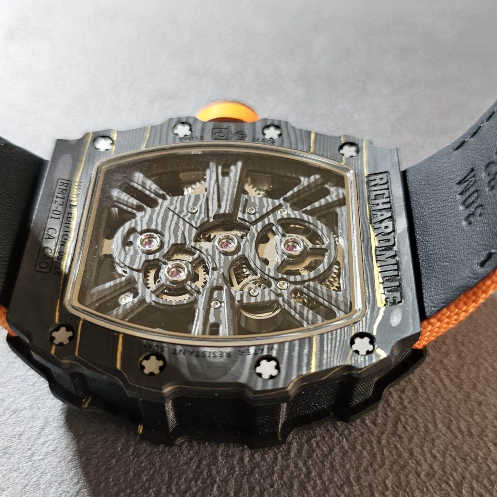 Richard Mille Rm12-01 Gold Carbon Tourbillon Limited Edition Super Clone