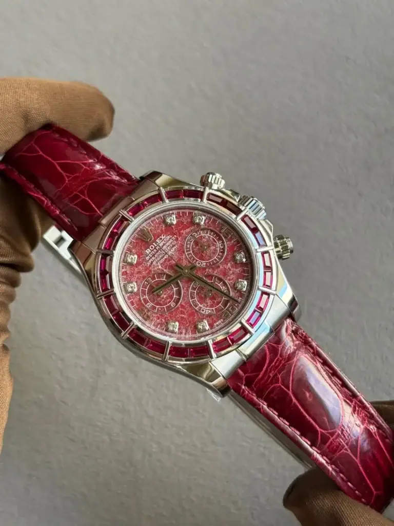 Rolex 116589SALV White Gold Ruby Set Bezel Rubellite Dial Full Set Super Clone