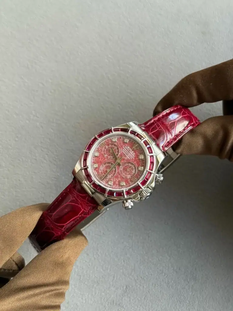 Rolex 116589SALV White Gold Ruby Set Bezel Rubellite Dial Full Set Super Clone