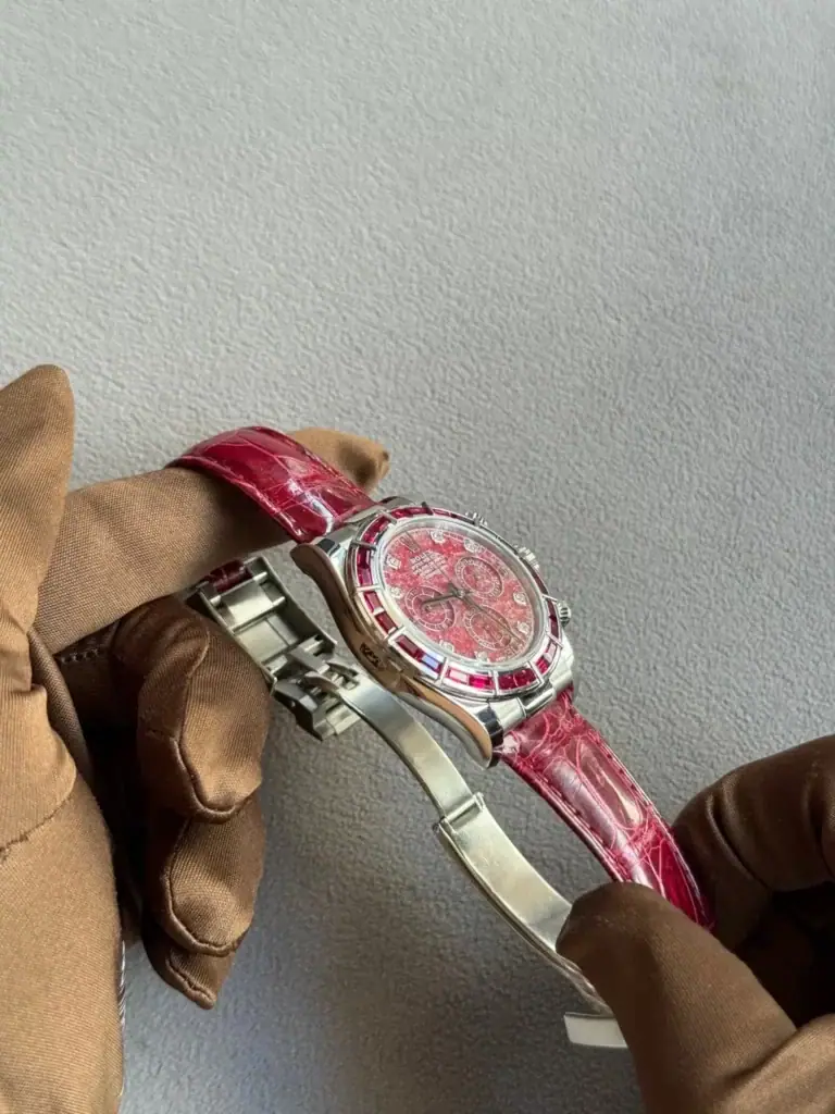 Rolex 116589SALV White Gold Ruby Set Bezel Rubellite Dial Full Set Super Clone