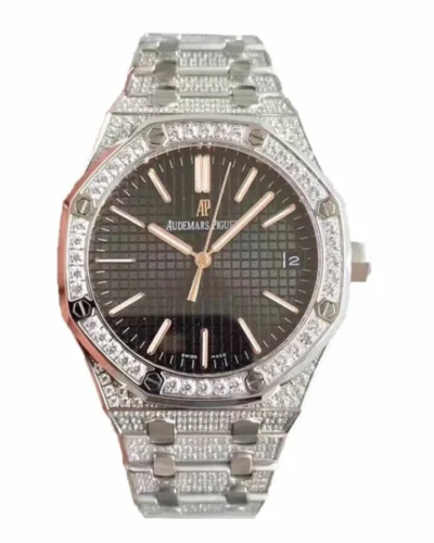 AP Royal Oak Black A110BL72 İced Out Super Clone