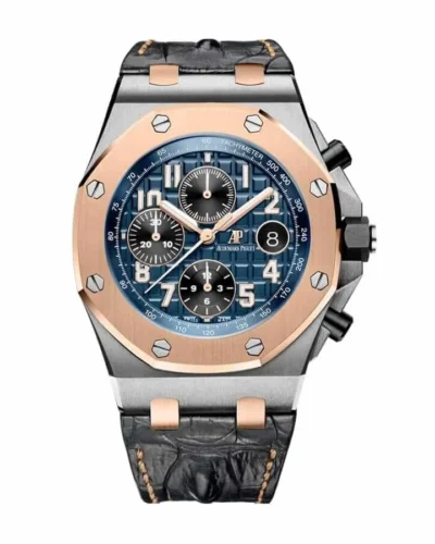 AP Royal Oak Rose Gold Marcació blava Super Clone