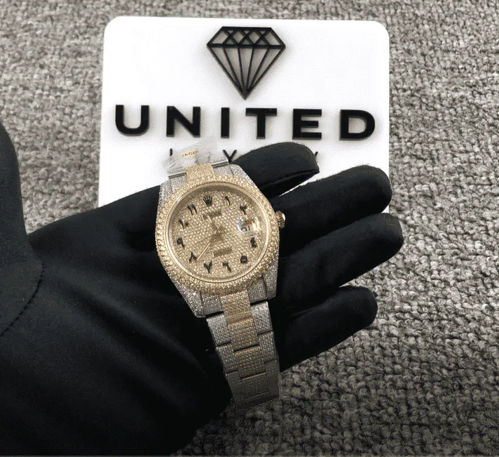 AP Royal Oak Yellow Gold Iced Out Super Clone
