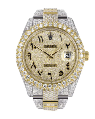 AP Royal Oak Geltonasis auksas Iced Out Super Clone