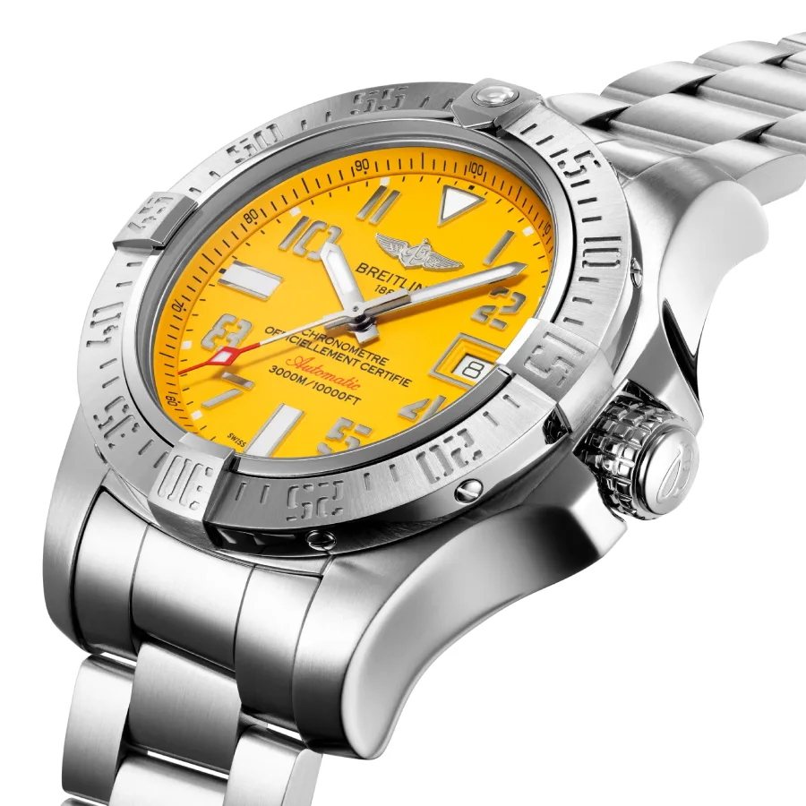 Breitling Avenger II Seawolf A17331 Yellow Dial Super Clone