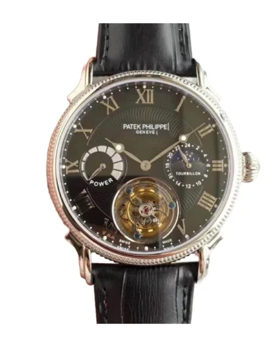 Patek Philippe Tourbillon Moonphase Black Dial Super Clone