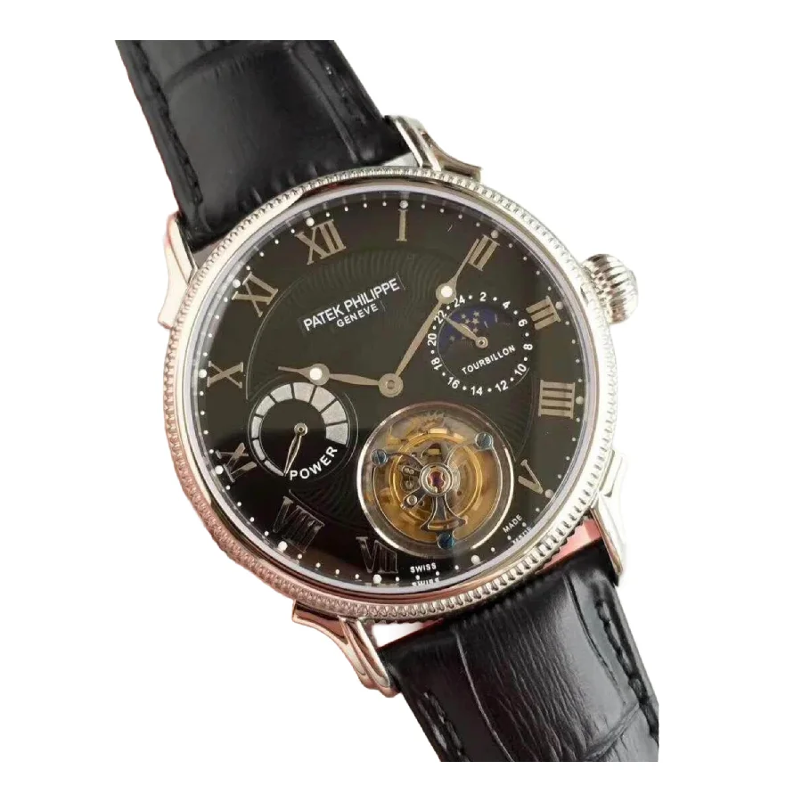 Patek Philippe Tourbillon Moonphase Black Dial Super Clone