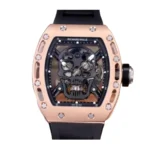 Richard Mille RM 52-01 Tourbillon Skull Dial Rose Gold Super Clone