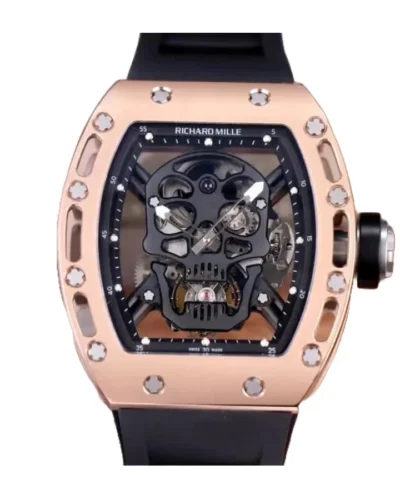 Richard Mille RM 52-01 Tourbillon Skull Dial Rose Gold Super Clone