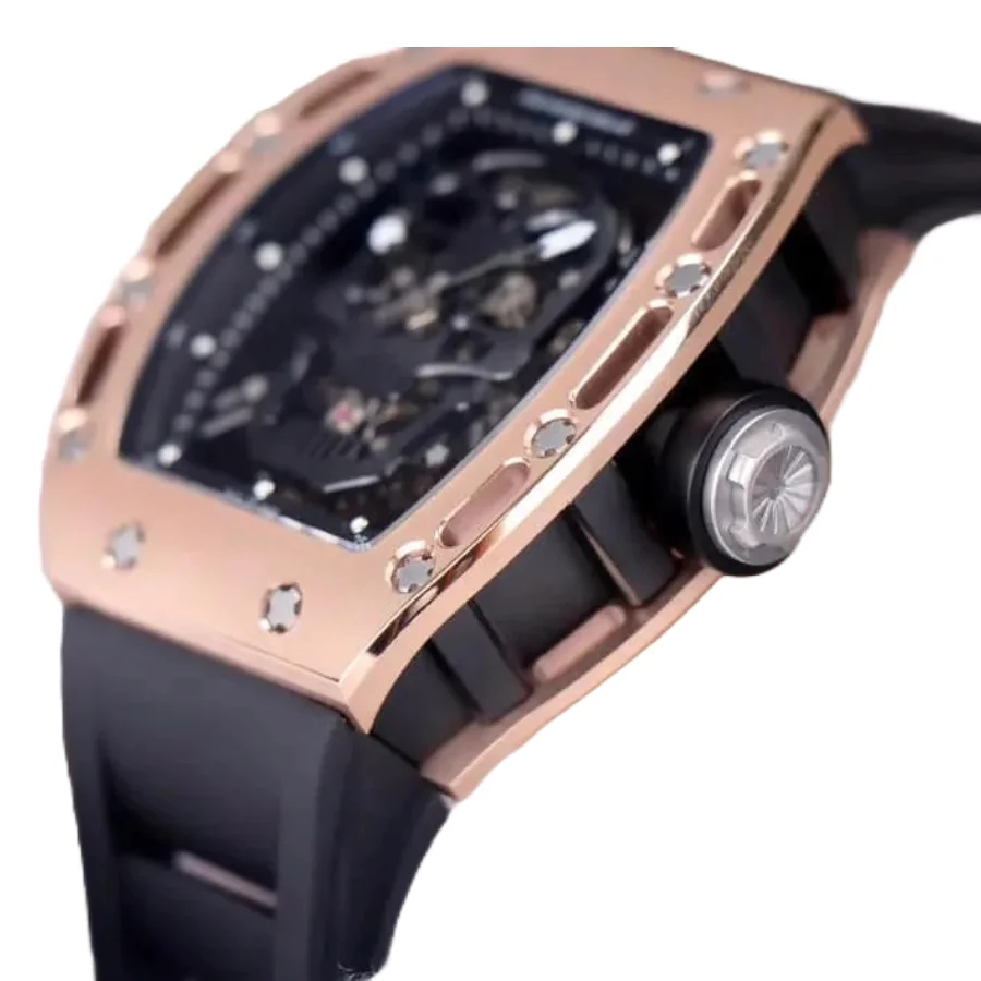 Richard Mille RM 52-01 Tourbillon Skull Dial Rose Gold Super Clone
