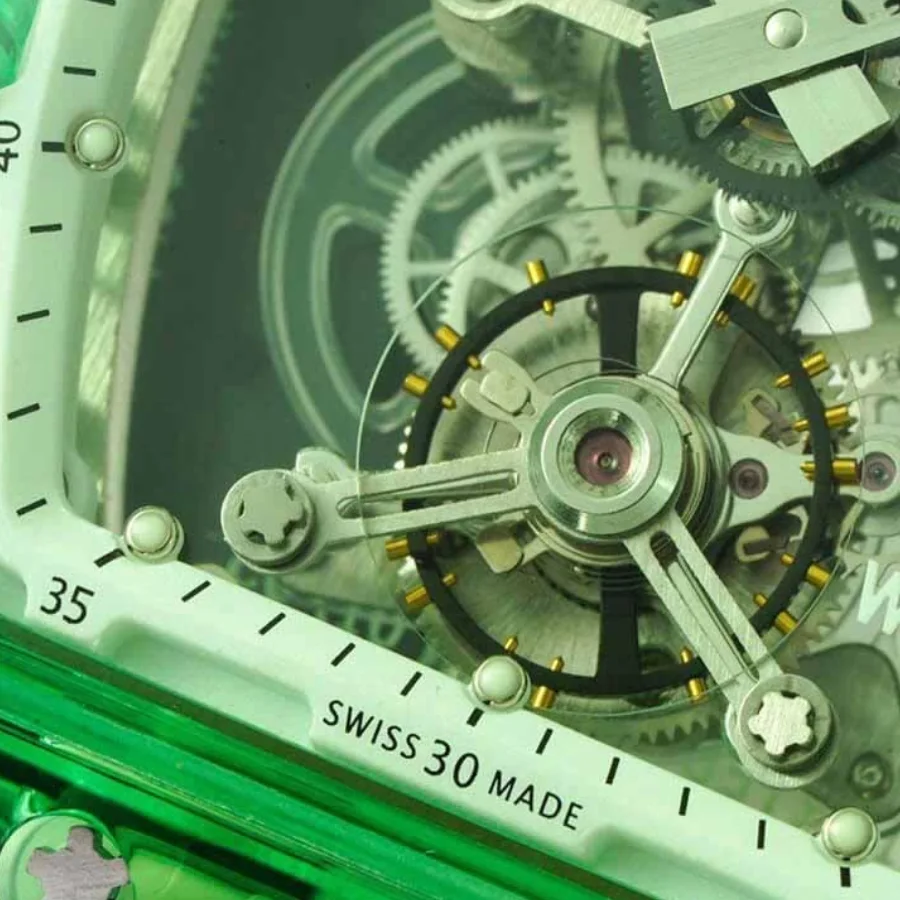 Richard Mille RM 56-01 Tourbillon Green Transparent Super Clone