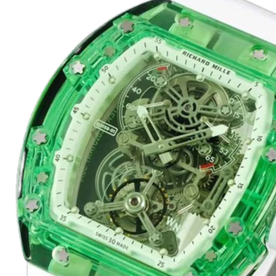 Richard Mille RM 56-01 Tourbillon Green Transparent Super Clone