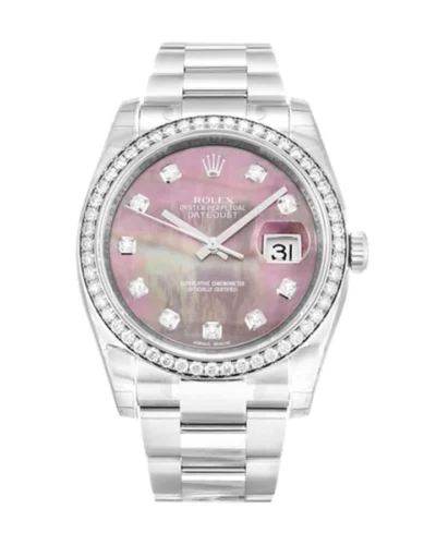 Rolex Datejust 116244 Diamond Bezel Pink Dial Super Clone