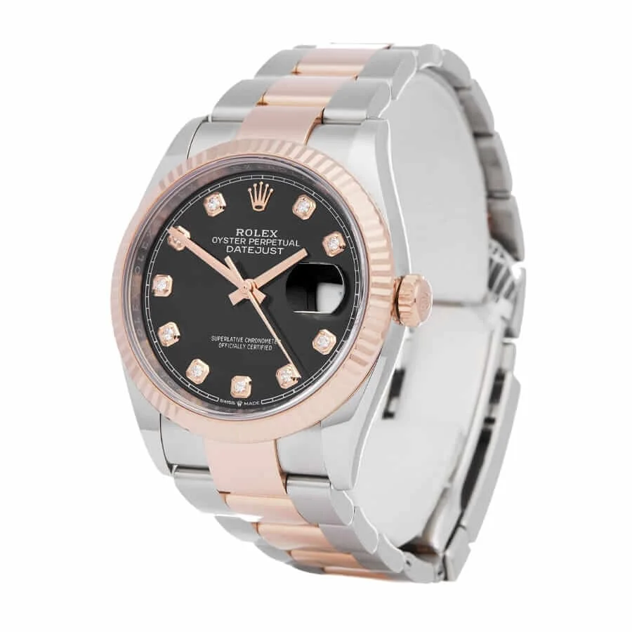 Rolex Datejust 126231 Everose Gold Diamond Dial Super Clone