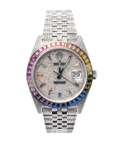 Rolex Datejust 126300 Iced Out Rainbow Super Clone
