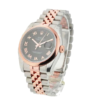 Rolex Datejust Rose Gold & Steel Black Dial Jubilee Super Clone