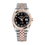 Rolex Datejust Rose Gold & Steel Black Dial Jubilee Super Clone
