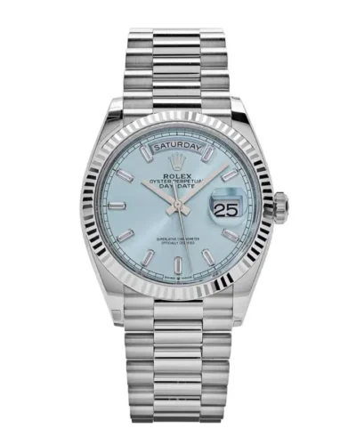 Rolex Day-Date 128236 Ice Blue Grooved Super Clone