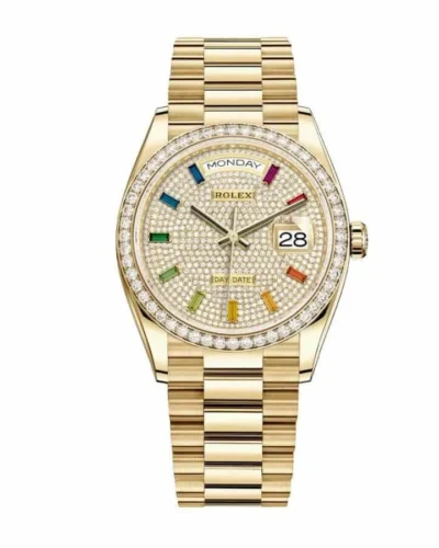 Rolex Day-Date 128348RBR-0030 Diamond Super Clone