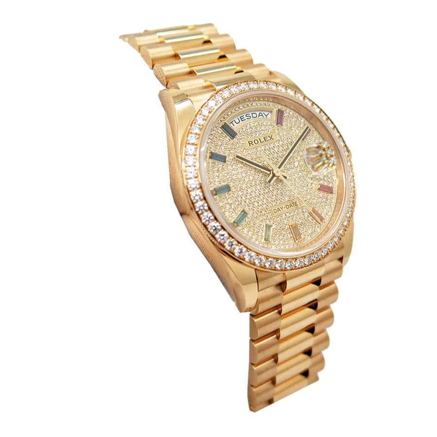 Rolex Day-Date 128348RBR-0030 Diamond Super Clone
