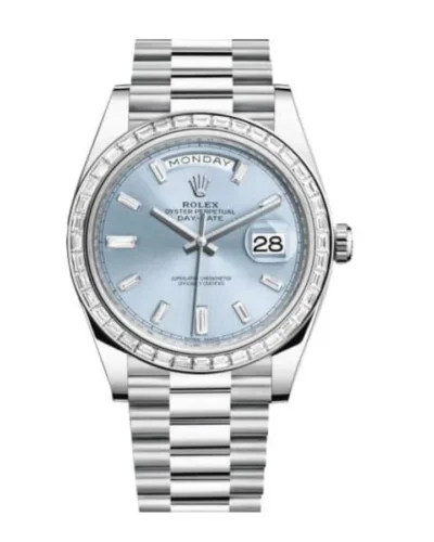 Rolex Day-Date 228396TBR001 Ice Blue Baguette Super Clone