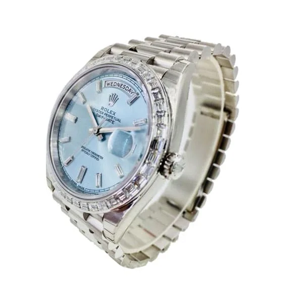 Rolex Day-Date 228396TBR001 Ice Blue Baguette Super Clone