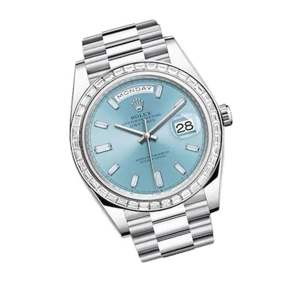 Rolex Day-Date 228396TBR001 Ice Blue Baguette Super Clone