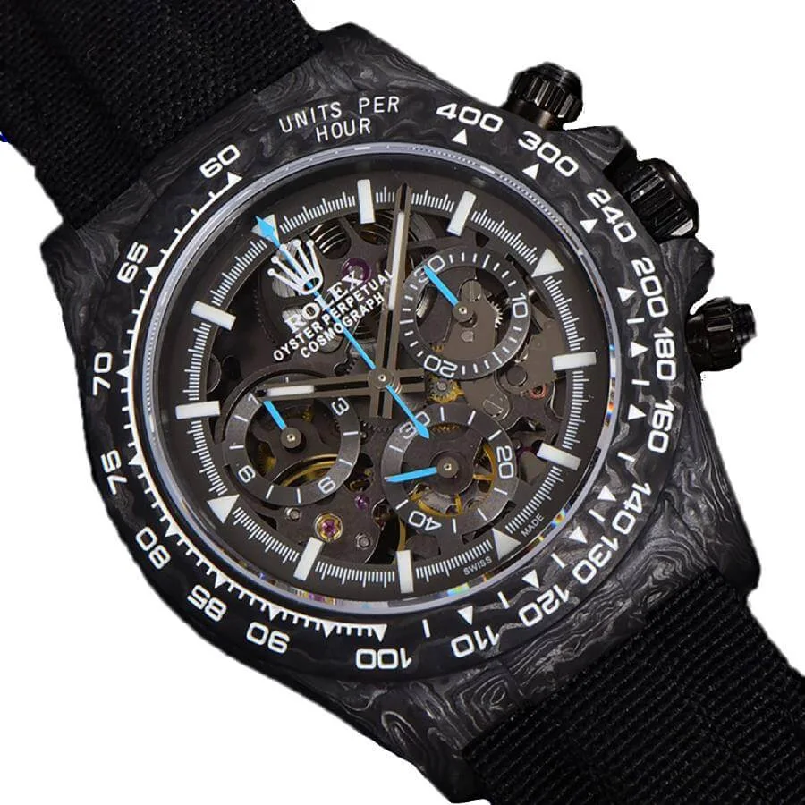 Rolex Daytona DIW Carbon Skeleton Super Clone