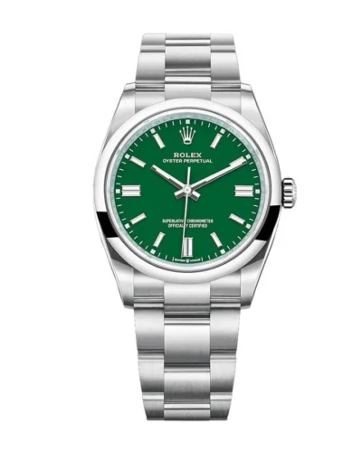 Rolex Oyster Perpetual 126000 Зелено набиране Super Clone