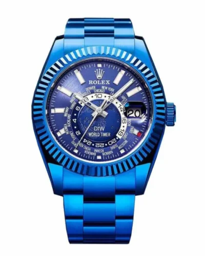 Rolex Sky-Dweller 326934 World Timer Blue DLC Super Clone
