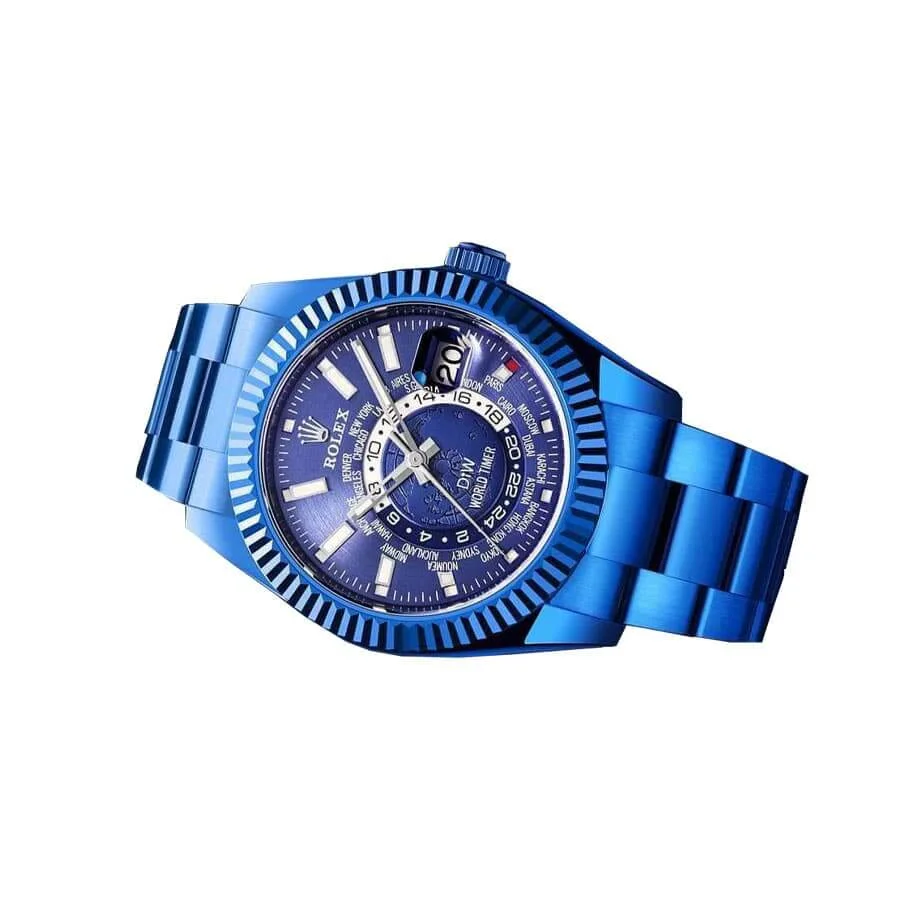 Rolex Sky-Dweller 326934 World Timer Blue DLC Super Clone