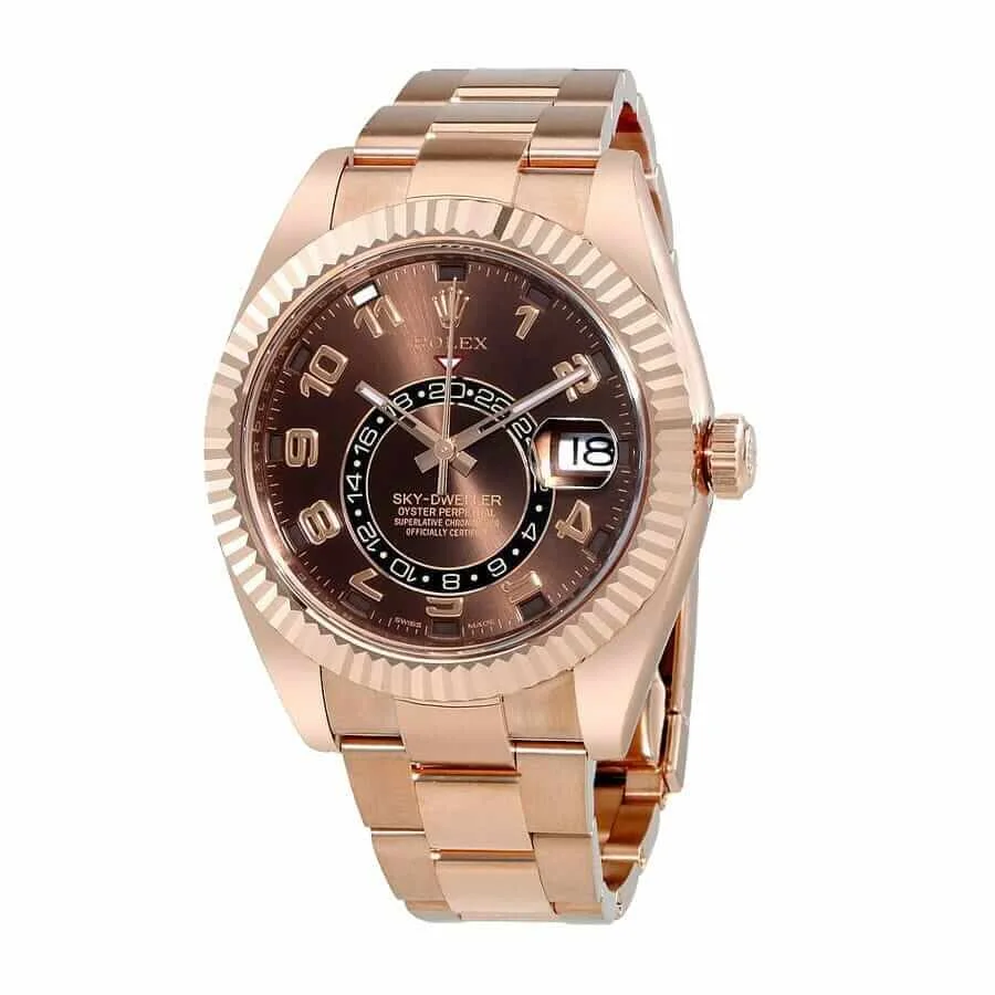 Rolex Sky-Dweller 326935-0003 Chocolate Rose Gold Super Clone
