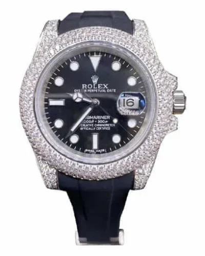 Rolex Submariner 116336 Flex Rubber Iced Out Super Clone