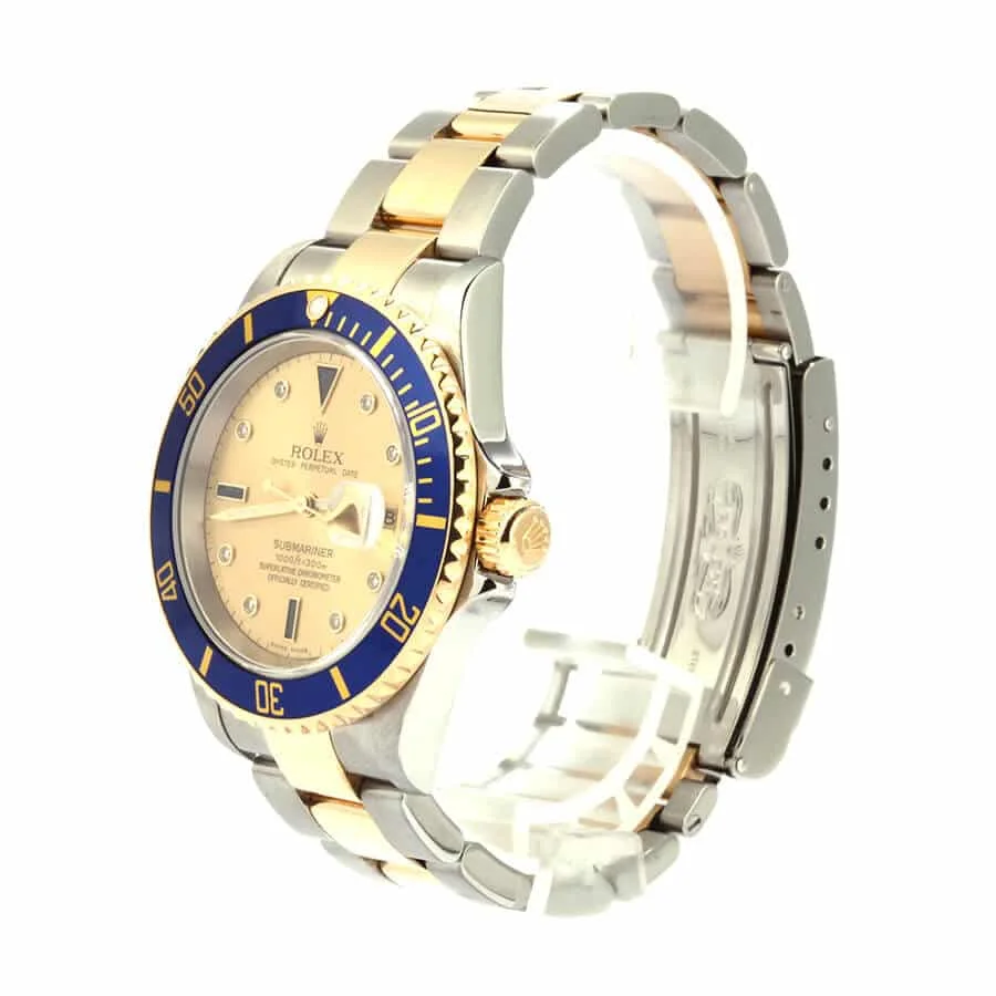 Rolex Submariner 16613 Serti Two Tone Diamond Super Clone
