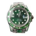 Rolex Submariner 180389 Green Diamond Iced Out Super Clone