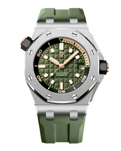Super Clone Audemars Piguet Royal Oak Offshore Diver 15720ST 42mm Marcació verda