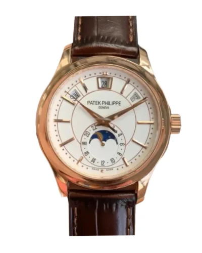 Super Clone Patek Philippe Annual Calendar 40mm Baltais zvaniņš 5205R-001
