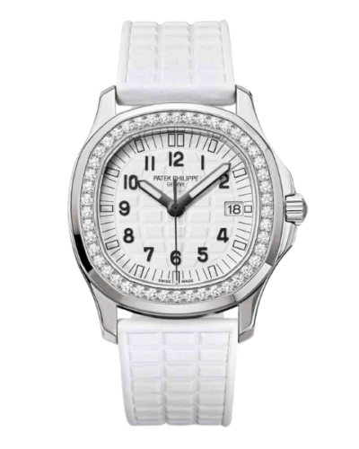 Super Clone Patek Philippe Aquanaut 5067A-025 35.6mm Beyaz Dial Diamond Bezel Moissanite Steel CustomizeVersion