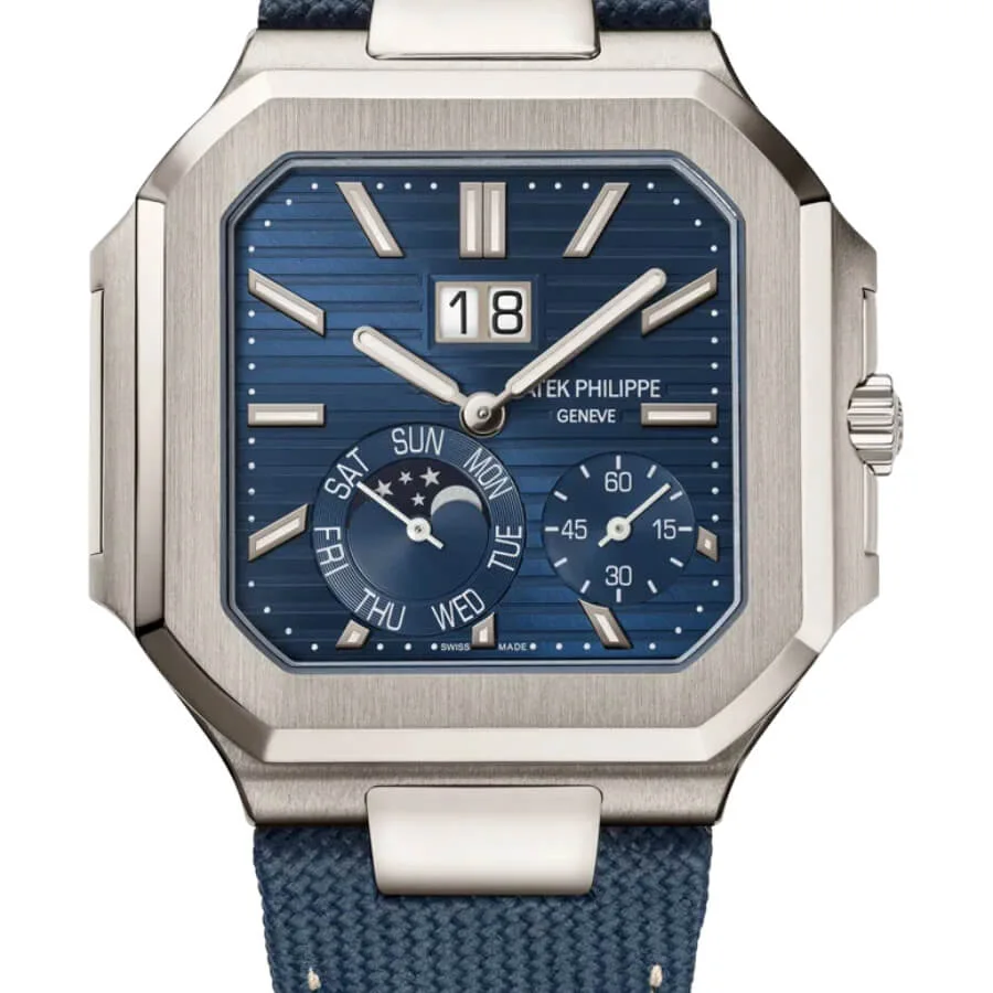 Super Clone Patek Philippe Cubitus 5822P-001 Platinum Instantaneous Grand Date Day Moon Phases – Swiss SuperClone