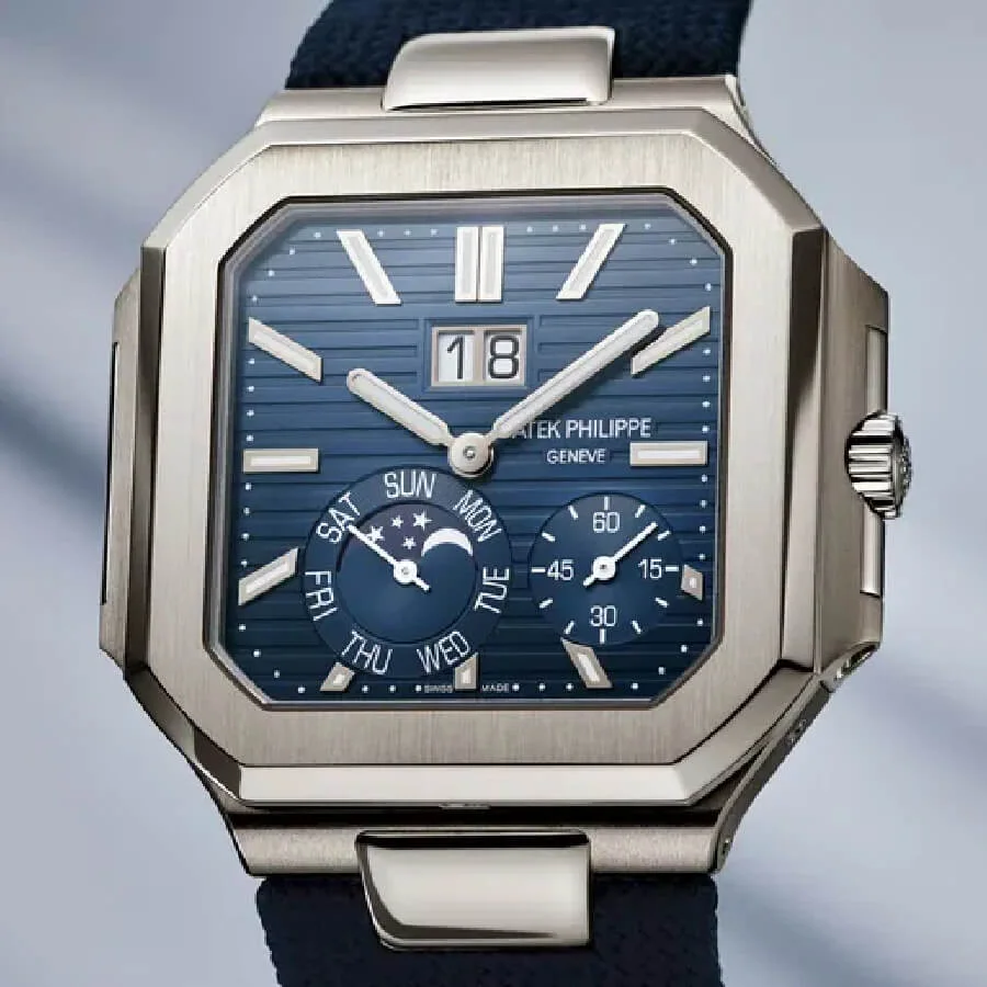 Super Clone Patek Philippe Cubitus 5822P-001 Platinum Instantaneous Grand Date Day Moon Phases – Swiss SuperClone