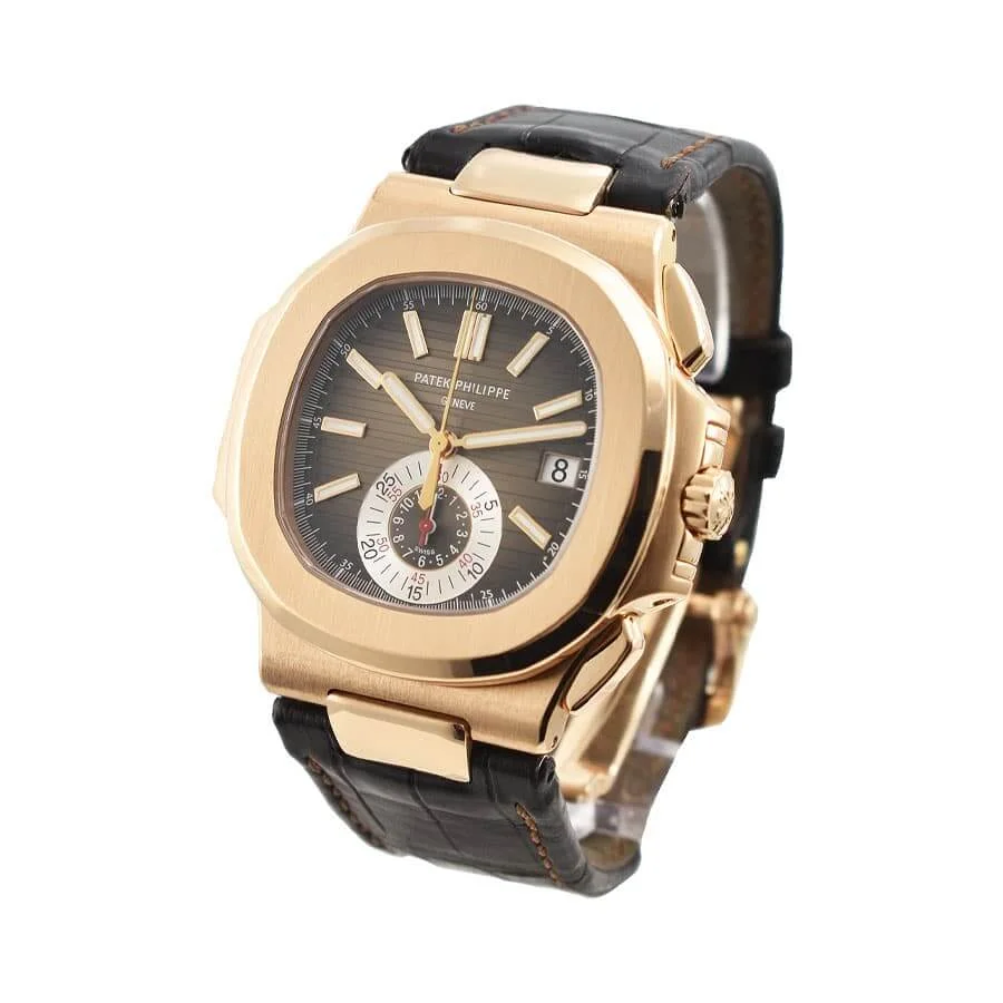 Super Clone Patek Philippe Nautilus 5980R-001 40.5mm Chronograph Rose Gold