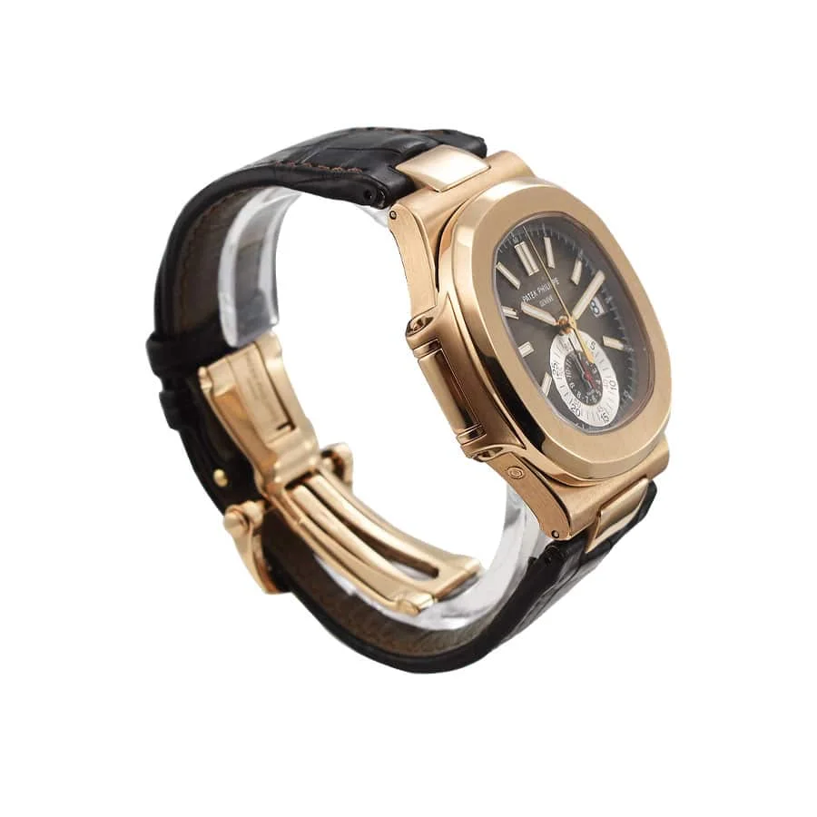 Super Clone Patek Philippe Nautilus 5980R-001 40.5mm Chronograph Rose Gold