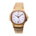 Super Clone Patek Philippe Nautilus 7118/1R-001 35.2mm White Dial Rose Gold