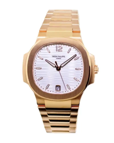 Super Clone Patek Philippe Nautilus 7118/1R-001 35.2mm Quadrante bianco Oro rosa