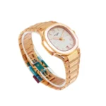Super Clone Patek Philippe Nautilus 7118/1R-001 35.2mm White Dial Rose Gold