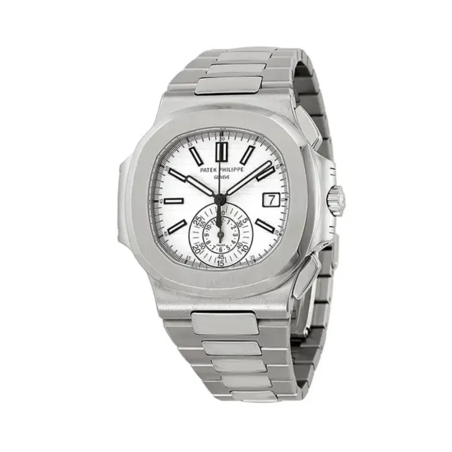Super Clone Patek Philippe Nautilus Chronograph 5980/1A-019 40.5mm White Dial