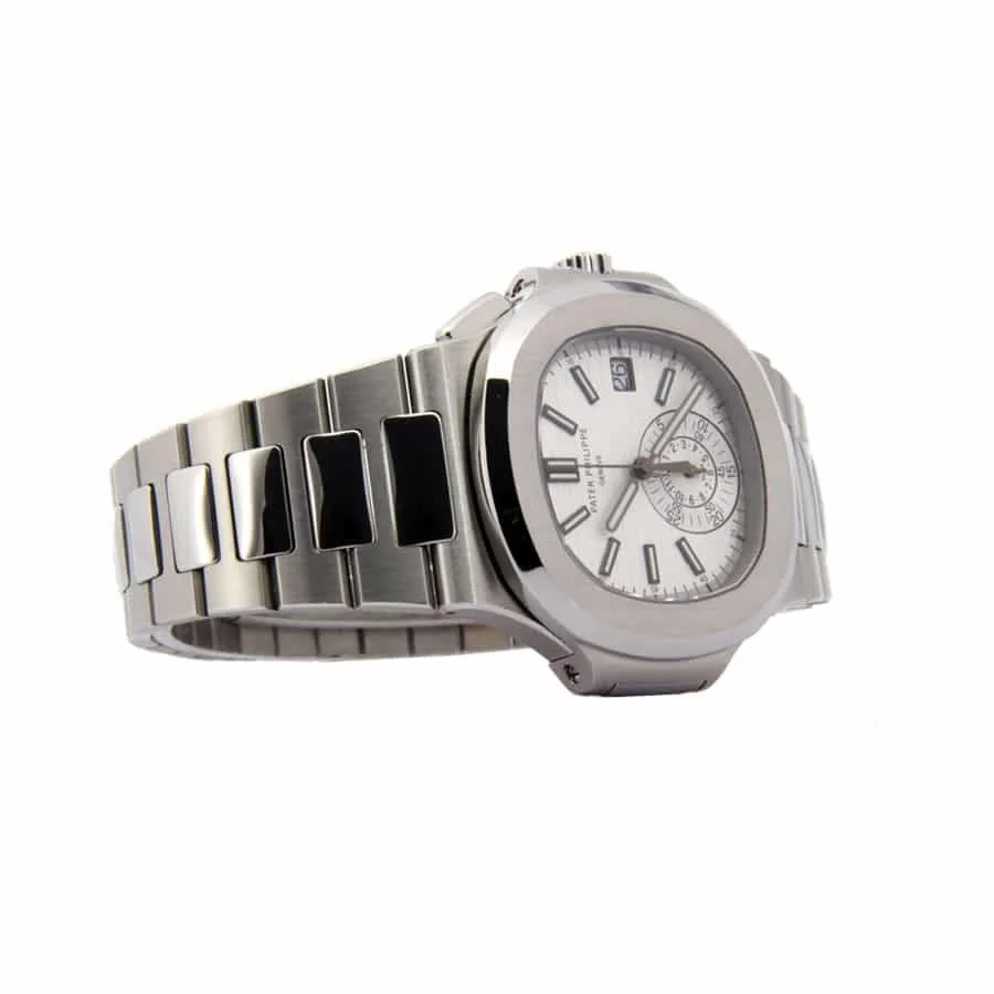 Super Clone Patek Philippe Nautilus Chronograph 5980/1A-019 40.5mm White Dial
