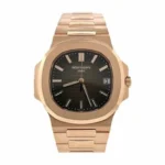 Super Clone Patek Philippe Nautilus Chronograph 5980/1R-001 40mm Black-Gray Dial Rose Gold